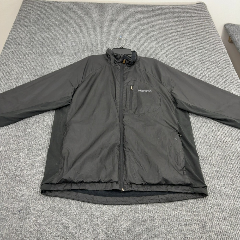 Marmot Jacket Mens L Black Polyester Full Zip Mock Neck Outdoor Gorpcore‎